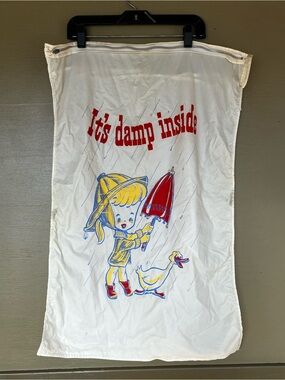 1950’s “It’s damp inside” wet bathing Suit Beach Laundry Bag